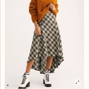 Free people plaid skirt